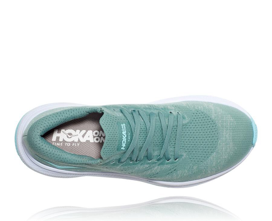 Tenis Corrida Hoka One One Feminino Azuis/Branco - Cavu 3 - 132-OGMBJN